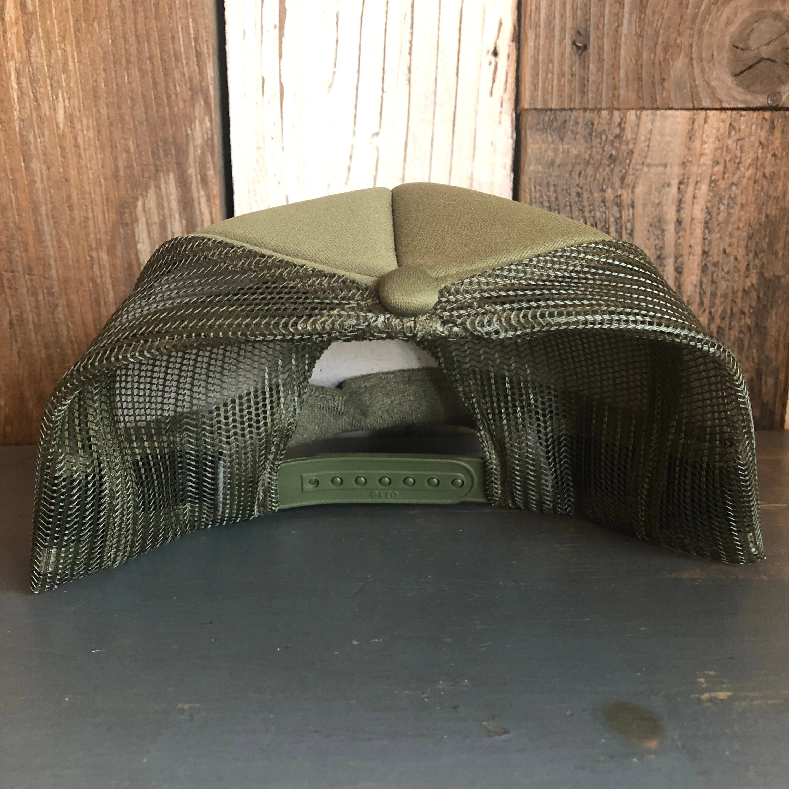Hermosa Beach FIESTA FOREVER High Crown Trucker Hat - Olive