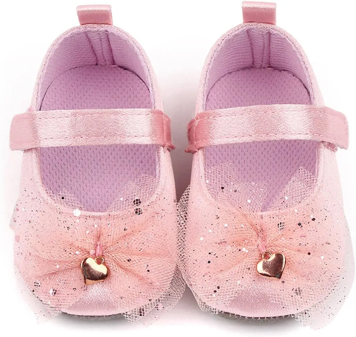 Infant Baby Girls Mary Jane Flat with Bownot Ballet Shoes Newborn First Walking Princess Toddler Size 6 Shoes Boys