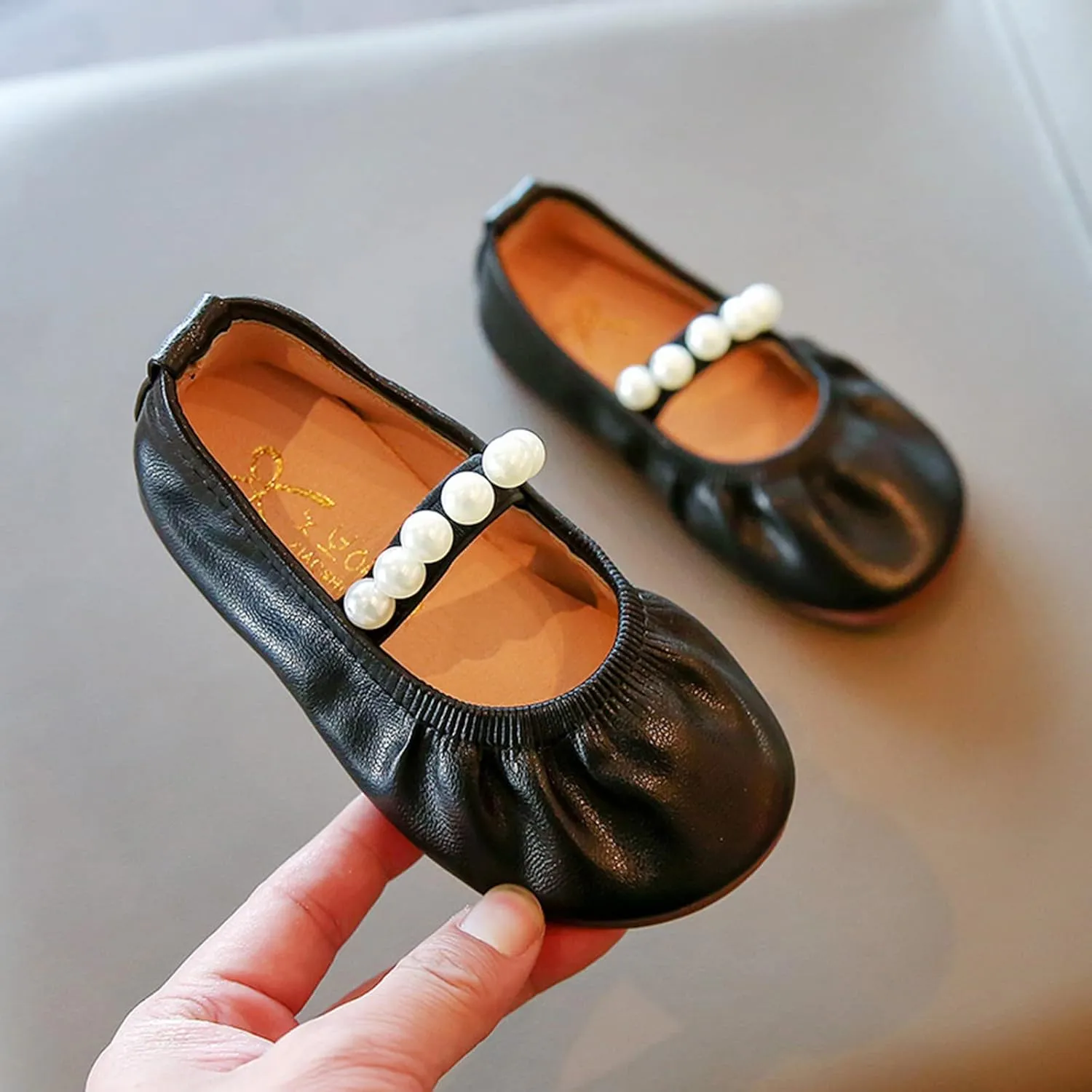 Jelly Sandals Toddler Pearl Girl Dress Shoes Girl Ballet Flats Party School Shoes Wedding Slipper Kids Girls