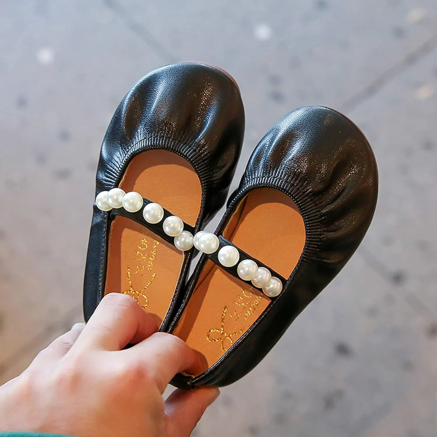 Jelly Sandals Toddler Pearl Girl Dress Shoes Girl Ballet Flats Party School Shoes Wedding Slipper Kids Girls