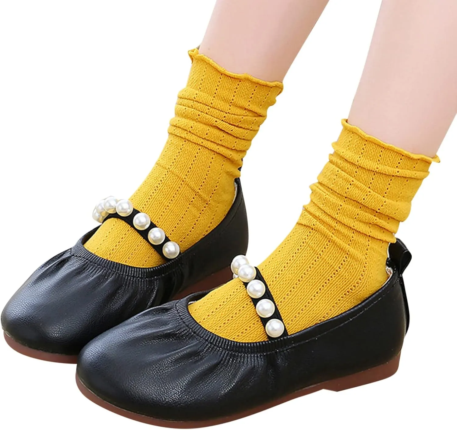 Jelly Sandals Toddler Pearl Girl Dress Shoes Girl Ballet Flats Party School Shoes Wedding Slipper Kids Girls