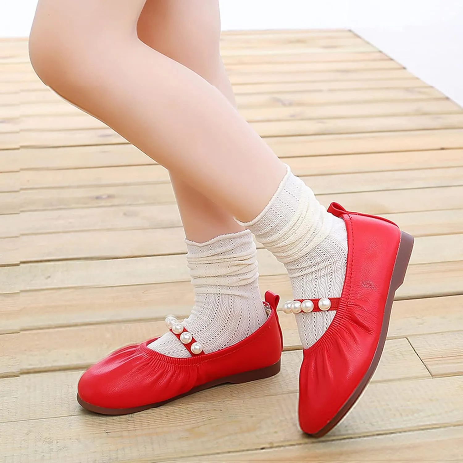 Jelly Sandals Toddler Pearl Girl Dress Shoes Girl Ballet Flats Party School Shoes Wedding Slipper Kids Girls