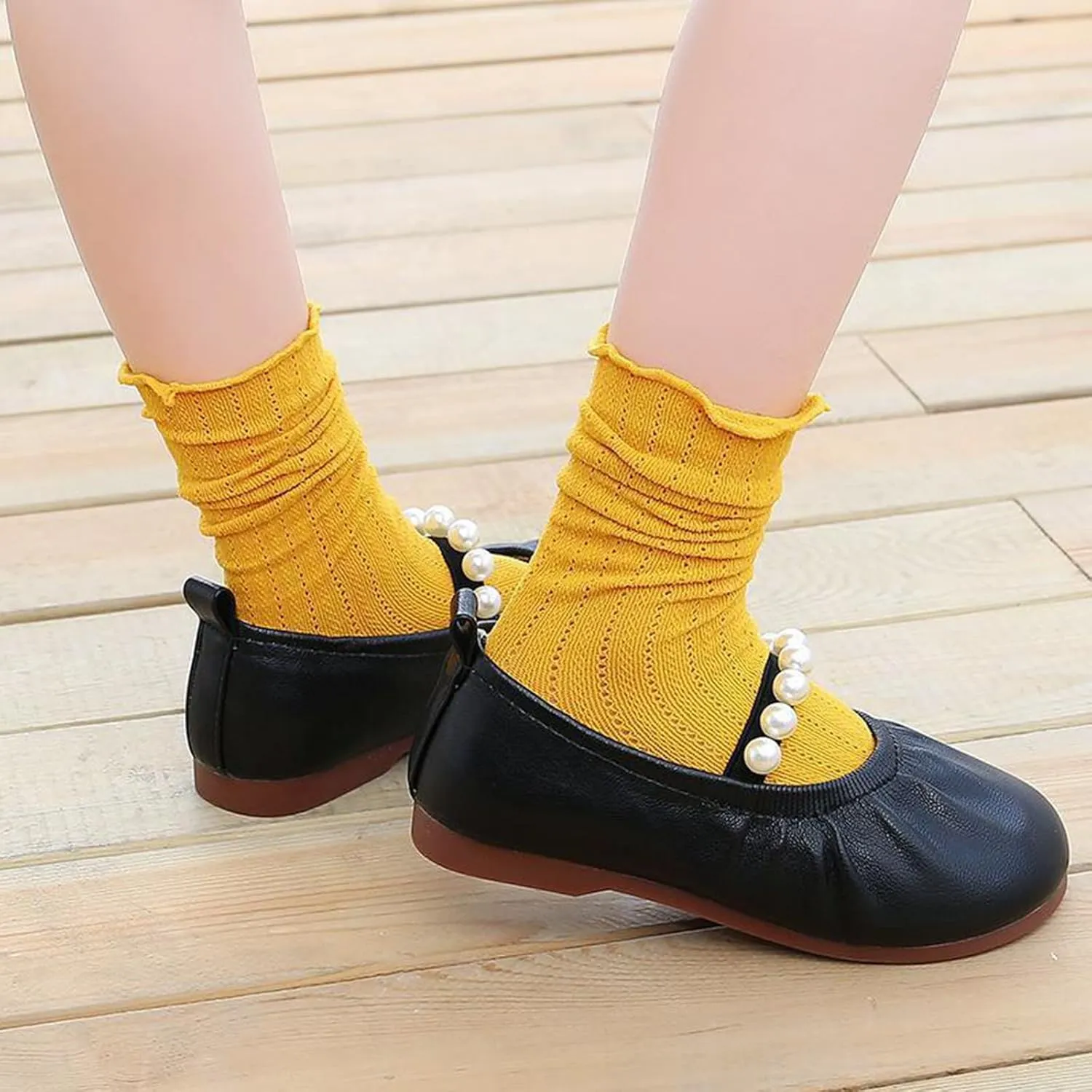 Jelly Sandals Toddler Pearl Girl Dress Shoes Girl Ballet Flats Party School Shoes Wedding Slipper Kids Girls