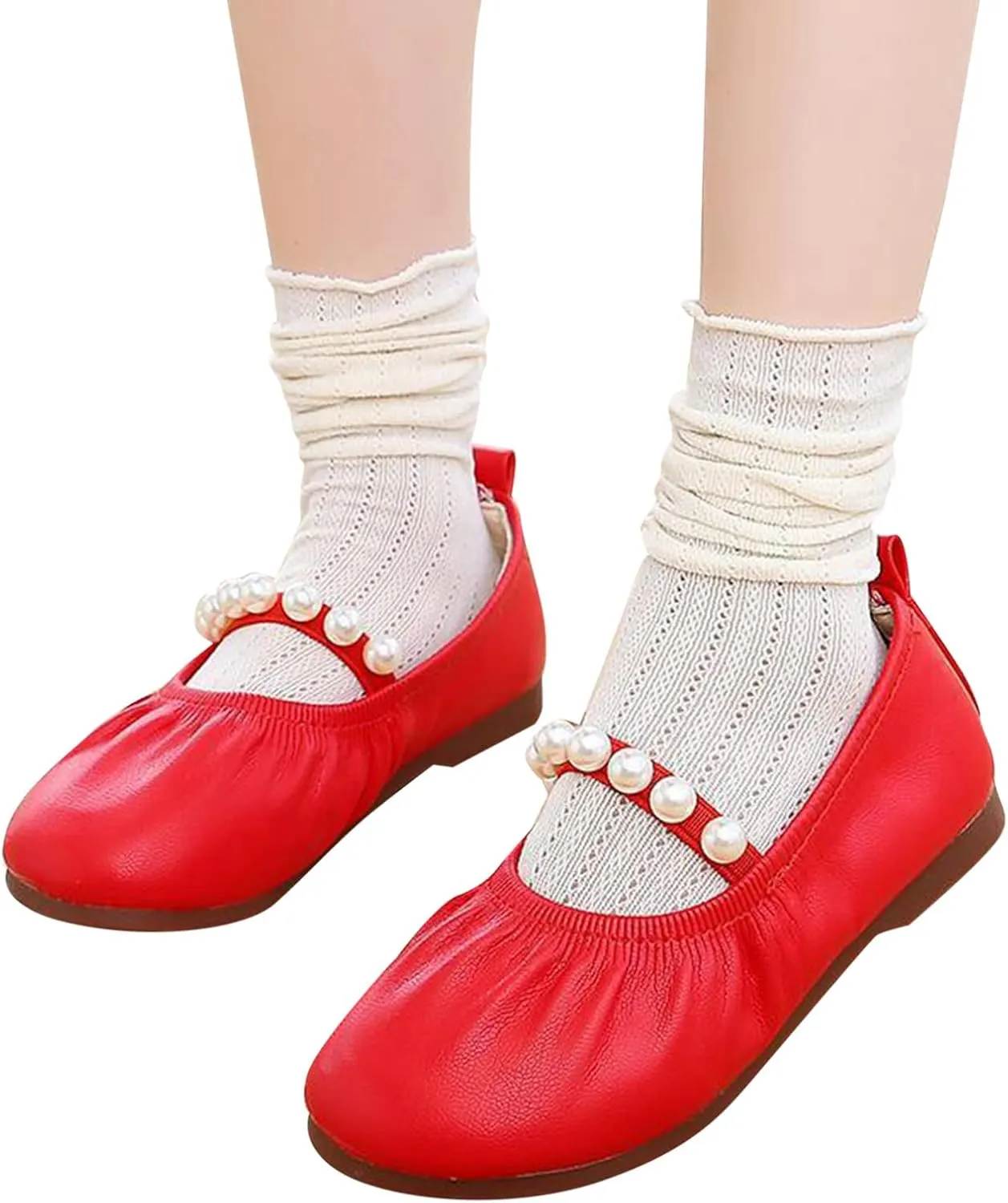 Jelly Sandals Toddler Pearl Girl Dress Shoes Girl Ballet Flats Party School Shoes Wedding Slipper Kids Girls