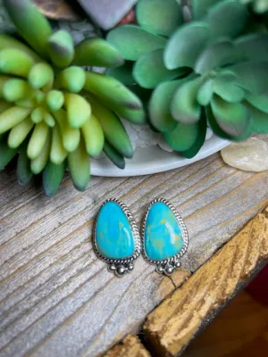 Kensington Teardrop Kingman Turquoise Earrings