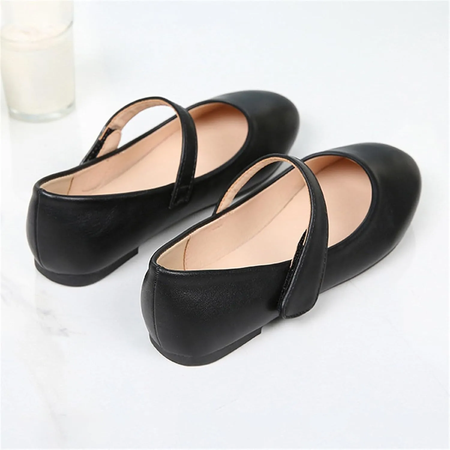 Kids Mary Jane Ballerina Flat Dress Shoes Toddler Girls Easy Buckle School T Strap Sandals Flat Beach Water Shoes