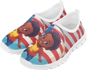 Kids Slip On Shoes Boys Girls Soft Loafers Lightweight Non Slip Walking Shoes Casual Sneakers for Outdoors White Sole Size 11-15