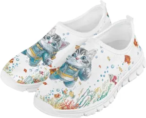 Kids Slip On Shoes Boys Girls Soft Loafers Lightweight Non Slip Walking Shoes Casual Sneakers for Outdoors White Sole Size 11-15