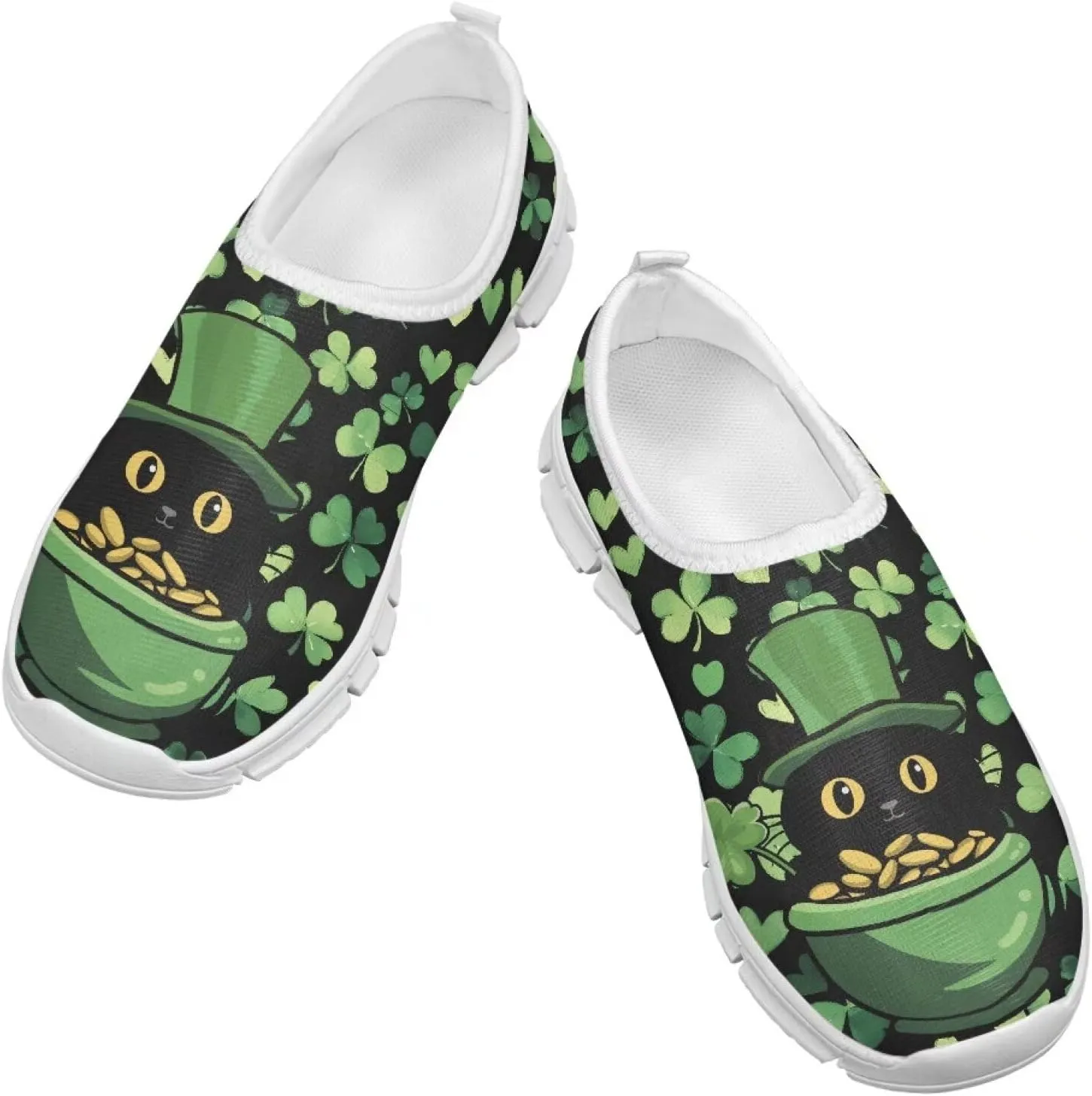 Kids Slip On Shoes Boys Girls Soft Loafers Lightweight Non Slip Walking Shoes Casual Sneakers for Outdoors White Sole Size 11-15