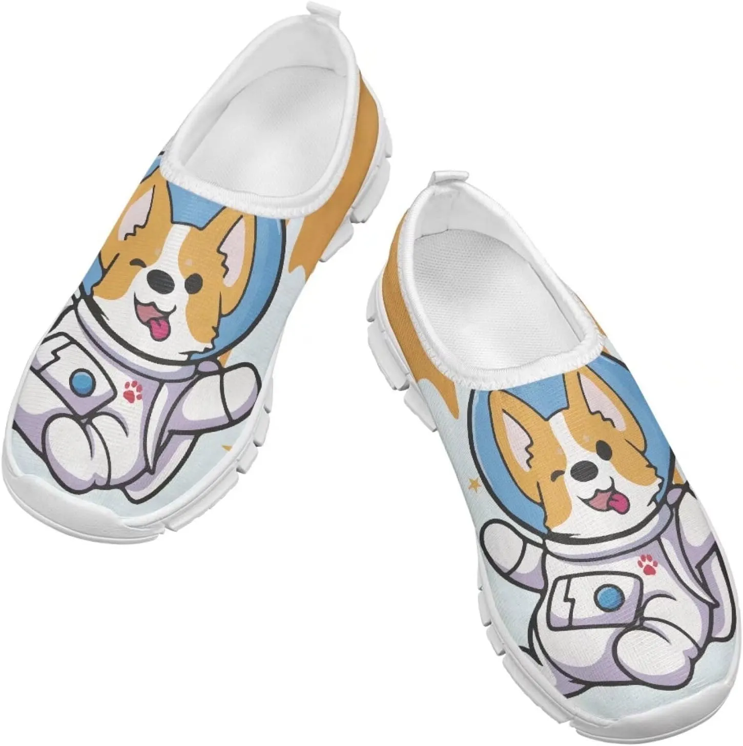 Kids Slip On Shoes Boys Girls Soft Loafers Lightweight Non Slip Walking Shoes Casual Sneakers for Outdoors White Sole Size 11-15