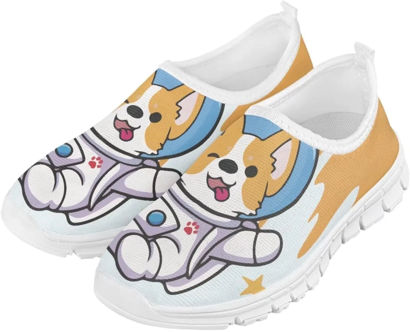 Kids Slip On Shoes Boys Girls Soft Loafers Lightweight Non Slip Walking Shoes Casual Sneakers for Outdoors White Sole Size 11-15