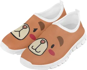 Kids Slip On Shoes Boys Girls Soft Loafers Lightweight Non Slip Walking Shoes Casual Sneakers for Outdoors White Sole Size 11-15