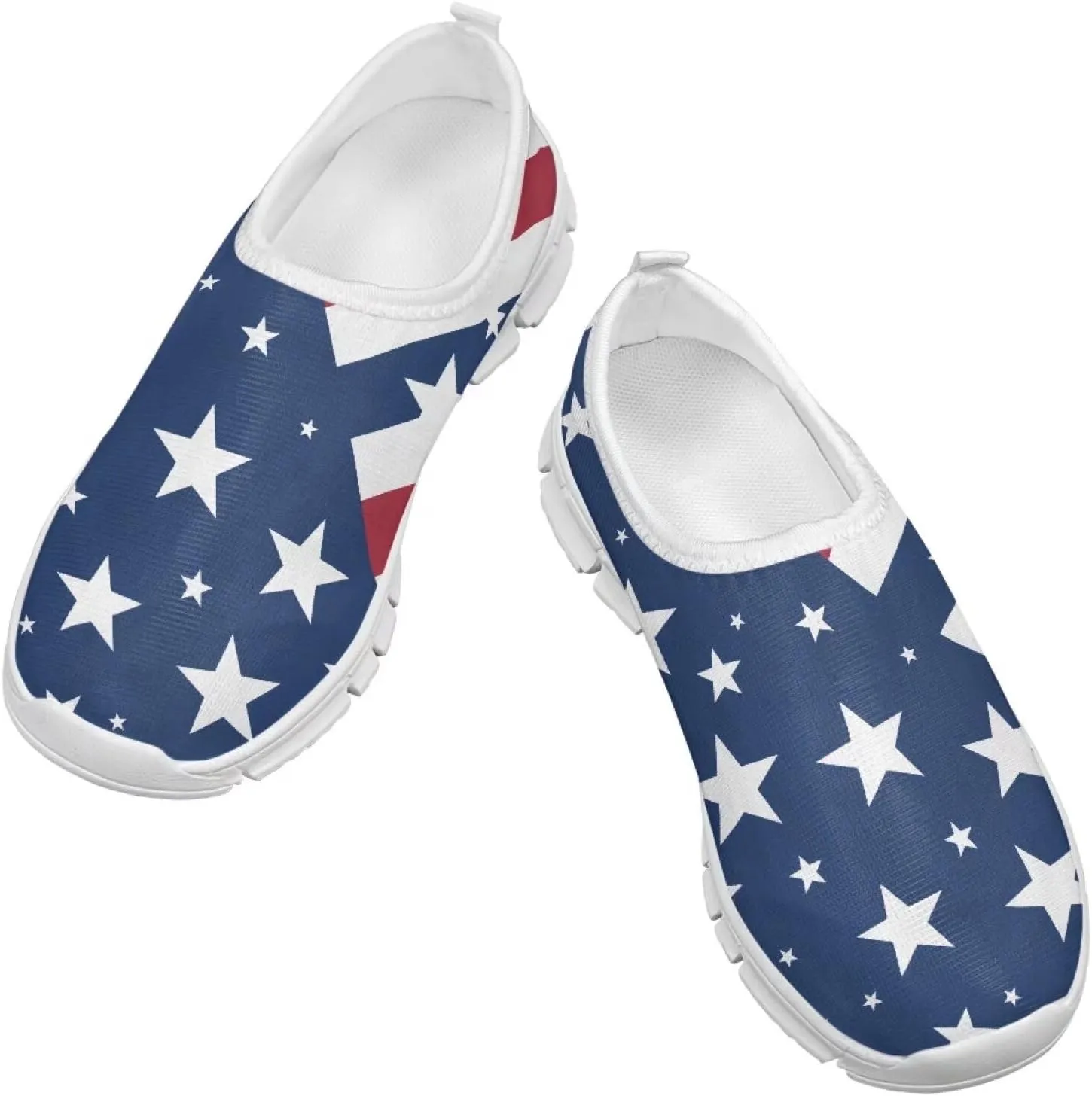 Kids Slip On Shoes Boys Girls Soft Loafers Lightweight Non Slip Walking Shoes Casual Sneakers for Outdoors White Sole Size 11-15
