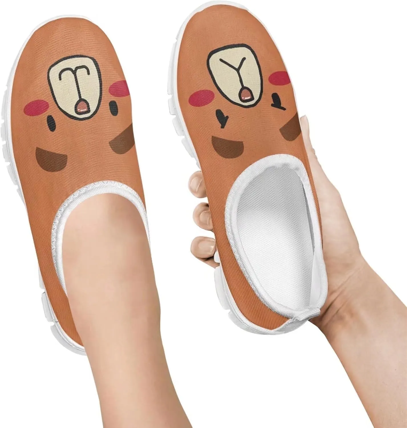 Kids Slip On Shoes Boys Girls Soft Loafers Lightweight Non Slip Walking Shoes Casual Sneakers for Outdoors White Sole Size 11-15