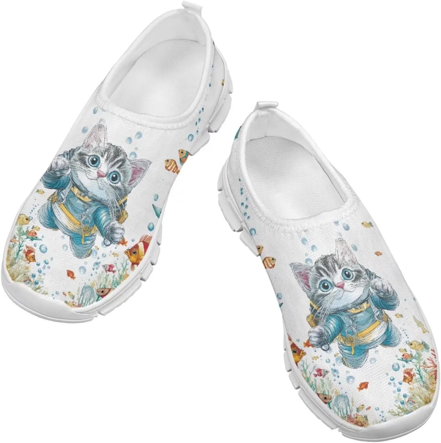 Kids Slip On Shoes Boys Girls Soft Loafers Lightweight Non Slip Walking Shoes Casual Sneakers for Outdoors White Sole Size 11-15