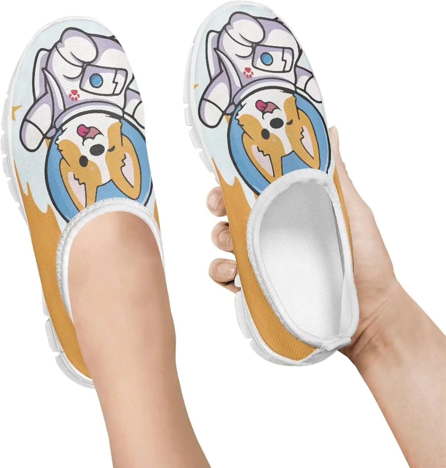 Kids Slip On Shoes Boys Girls Soft Loafers Lightweight Non Slip Walking Shoes Casual Sneakers for Outdoors White Sole Size 11-15