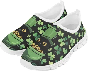 Kids Slip On Shoes Boys Girls Soft Loafers Lightweight Non Slip Walking Shoes Casual Sneakers for Outdoors White Sole Size 11-15