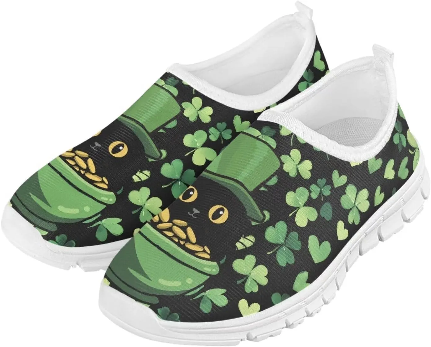 Kids Slip On Shoes Boys Girls Soft Loafers Lightweight Non Slip Walking Shoes Casual Sneakers for Outdoors White Sole Size 11-15