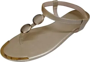 Lausiuoe Sandals for Women Dressy Summer,Women's Ankle Strap Casual Comfort Strappy Flat Sandals Beach Sandals Thong Flip Flops