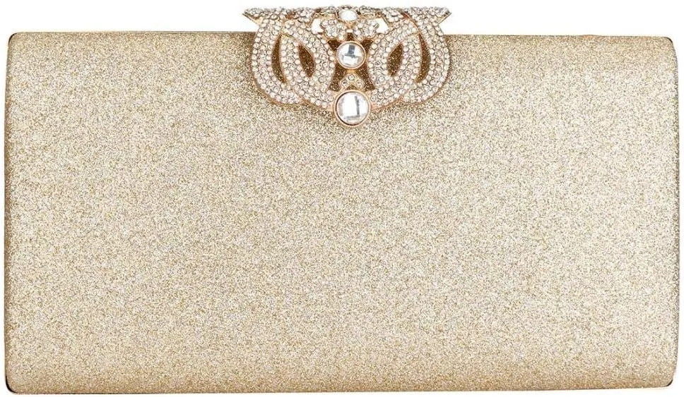 Leather Sparkling Evening Clutch Purse Women Designer Handbag for Wedding Party