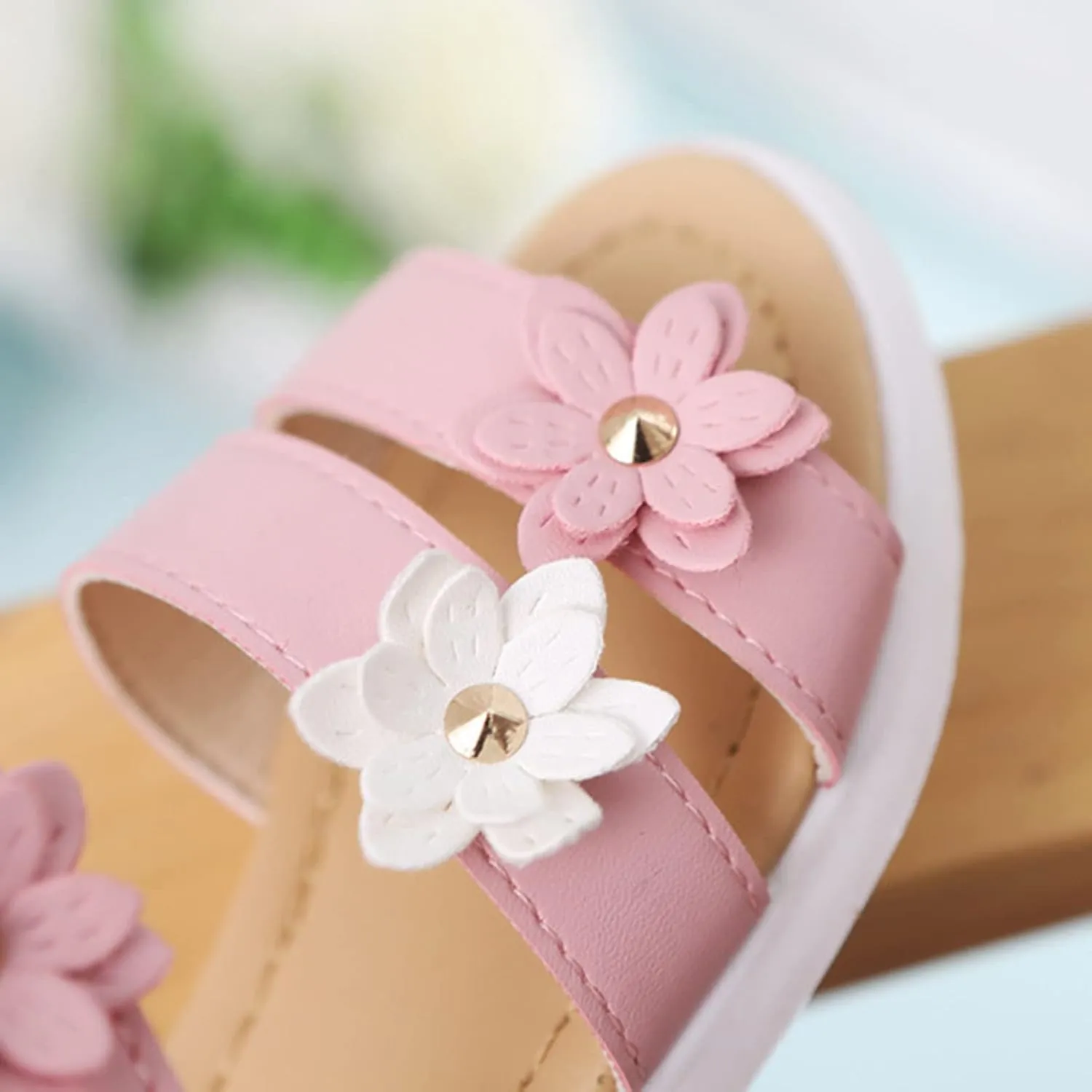 Little Girls Black Slides Baby Children Shoes Sandals Crossed Toddler Strap Leather Girls Girl's Bedroom with
