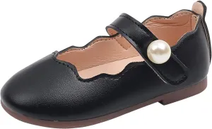 Little Girls Mary Jane Dress Shoes Slip On Ballerina Flat for Wedding, Party Girls Summer Shoes Toddler Baby Girl Shoes