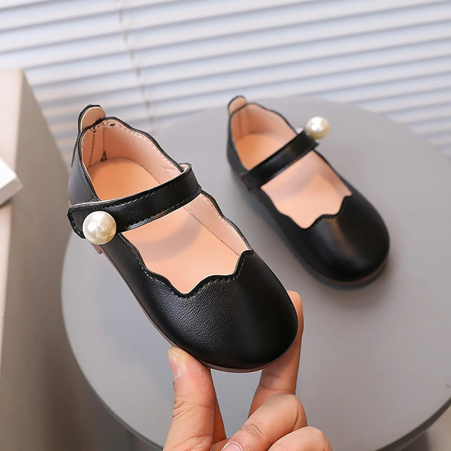 Little Girls Mary Jane Dress Shoes Slip On Ballerina Flat for Wedding, Party Girls Summer Shoes Toddler Baby Girl Shoes