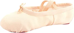 Little Kid's Solid Ballet Shoes Girls Dance Stage Dance Performance Slippers enuine Leather Ballerina Shoes