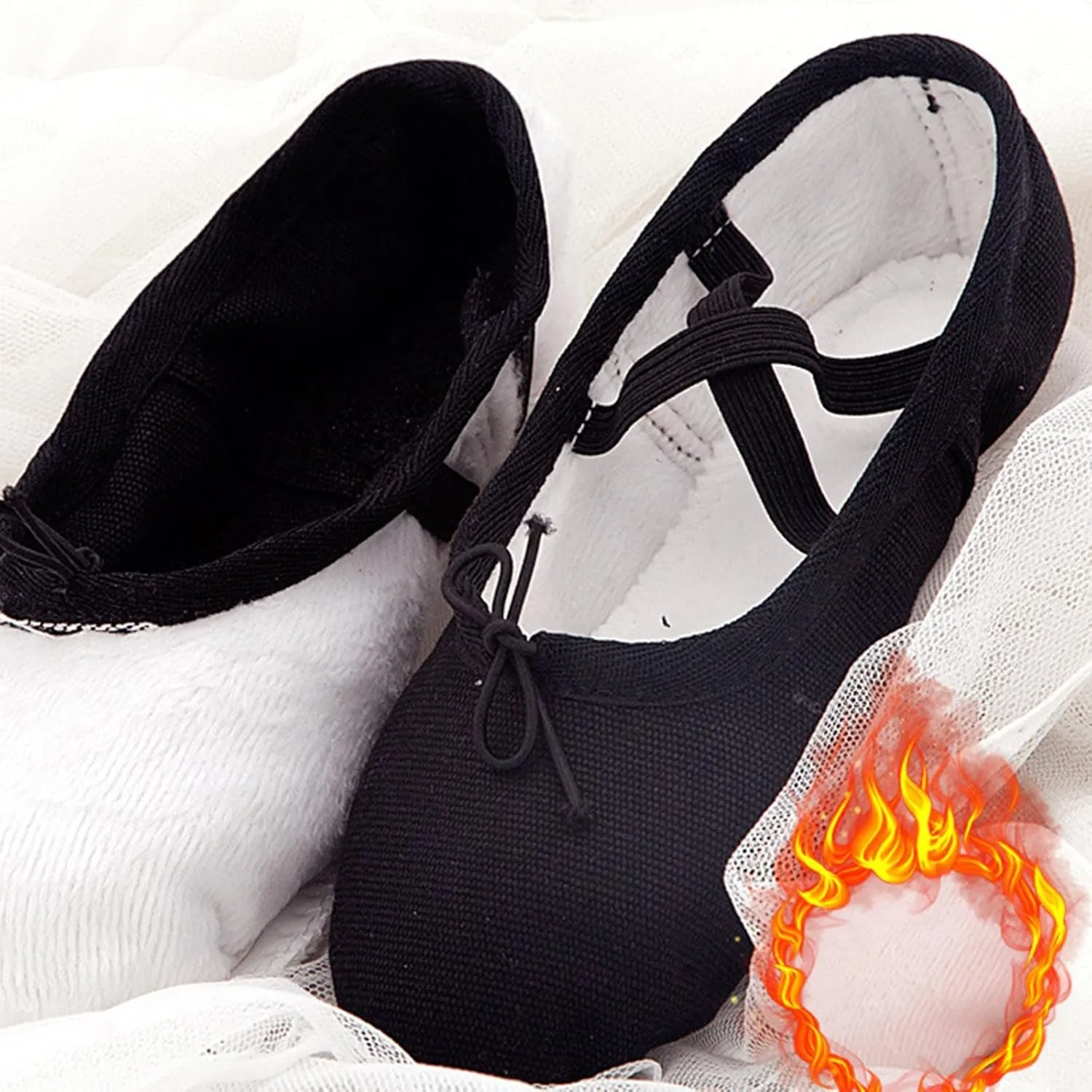 Little Kid's Solid Ballet Shoes Girls Dance Stage Dance Performance Slippers enuine Leather Ballerina Shoes