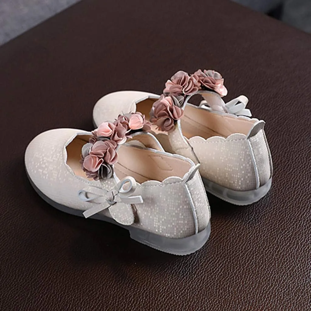 Little Toddler Girls Floral Dress Shoes Soft Sole Ballerina Ballet Flat Kids Mary Jane Boy Boots Size 5