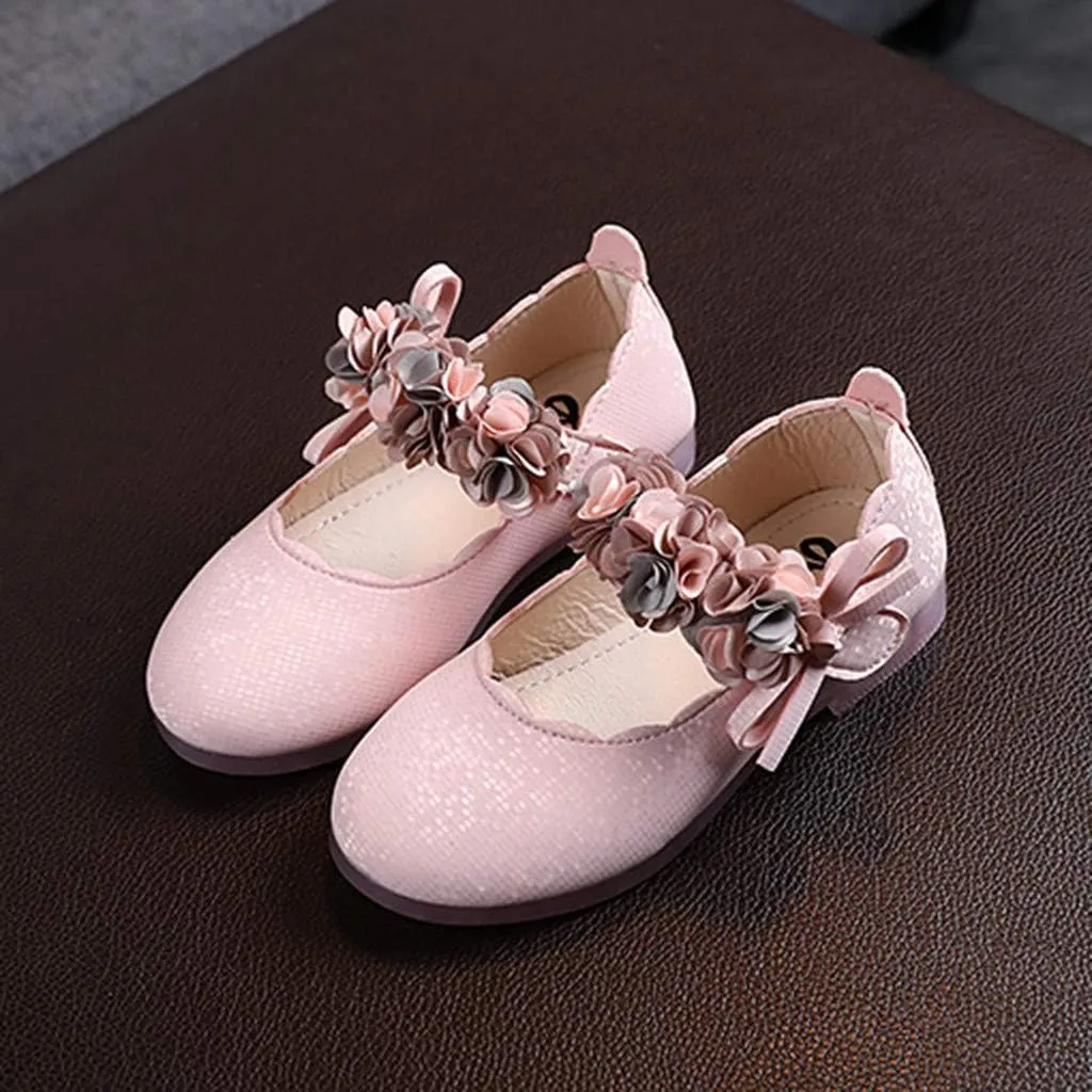 Little Toddler Girls Floral Dress Shoes Soft Sole Ballerina Ballet Flat Kids Mary Jane Boy Boots Size 5