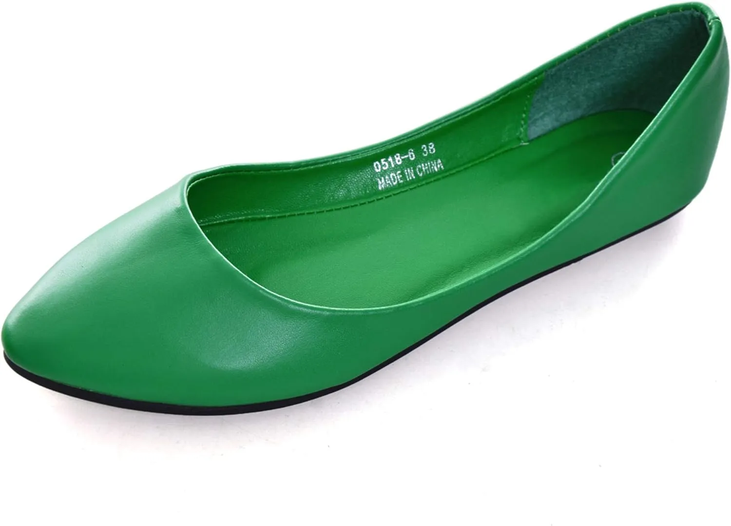 LUXINYU Flats for Women Classic Pointed Toe Slip-On Ballet Flats Soft Pu Leather Dress Shoes Comfortable Loafers Lightweight