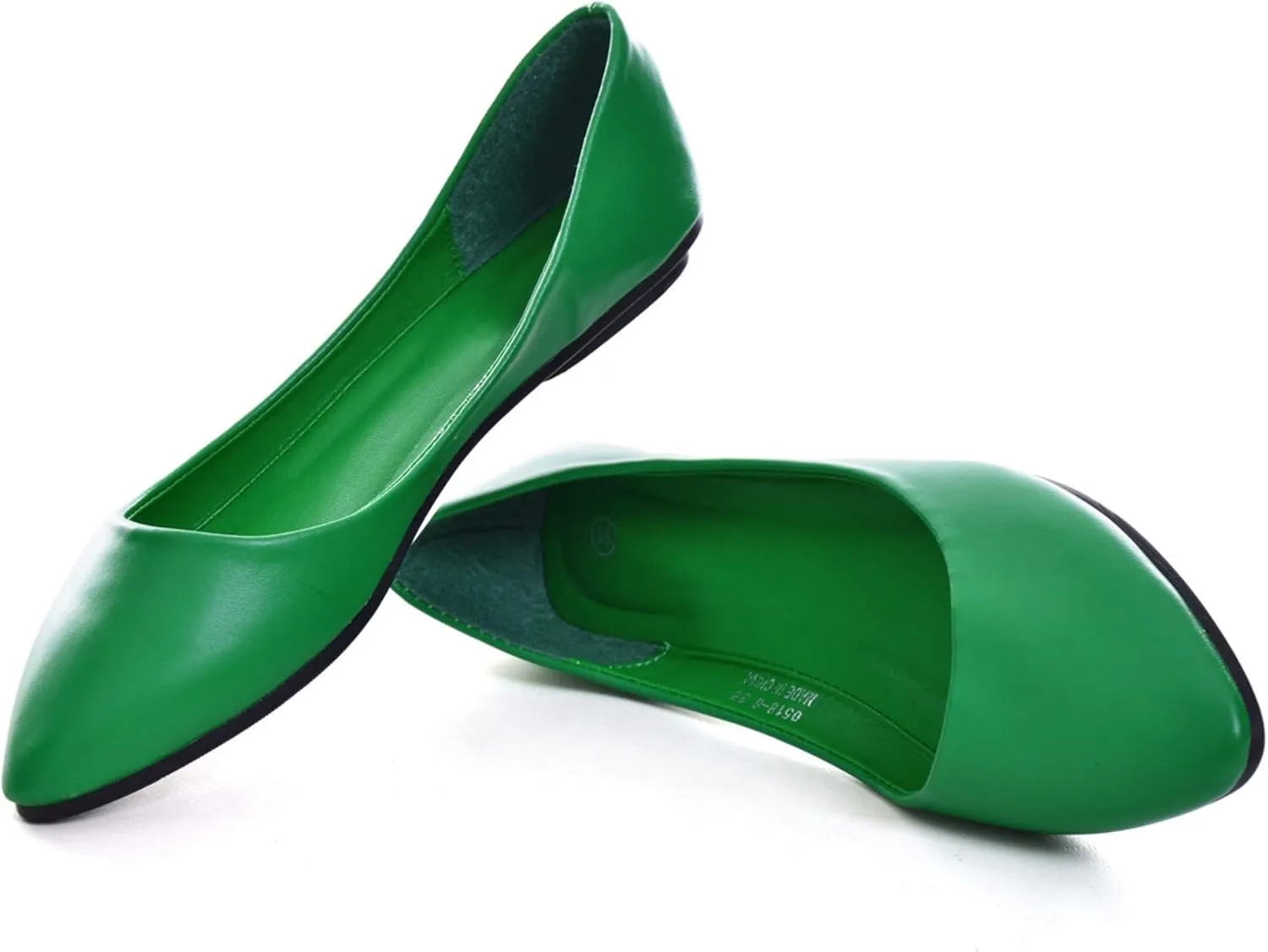 LUXINYU Flats for Women Classic Pointed Toe Slip-On Ballet Flats Soft Pu Leather Dress Shoes Comfortable Loafers Lightweight