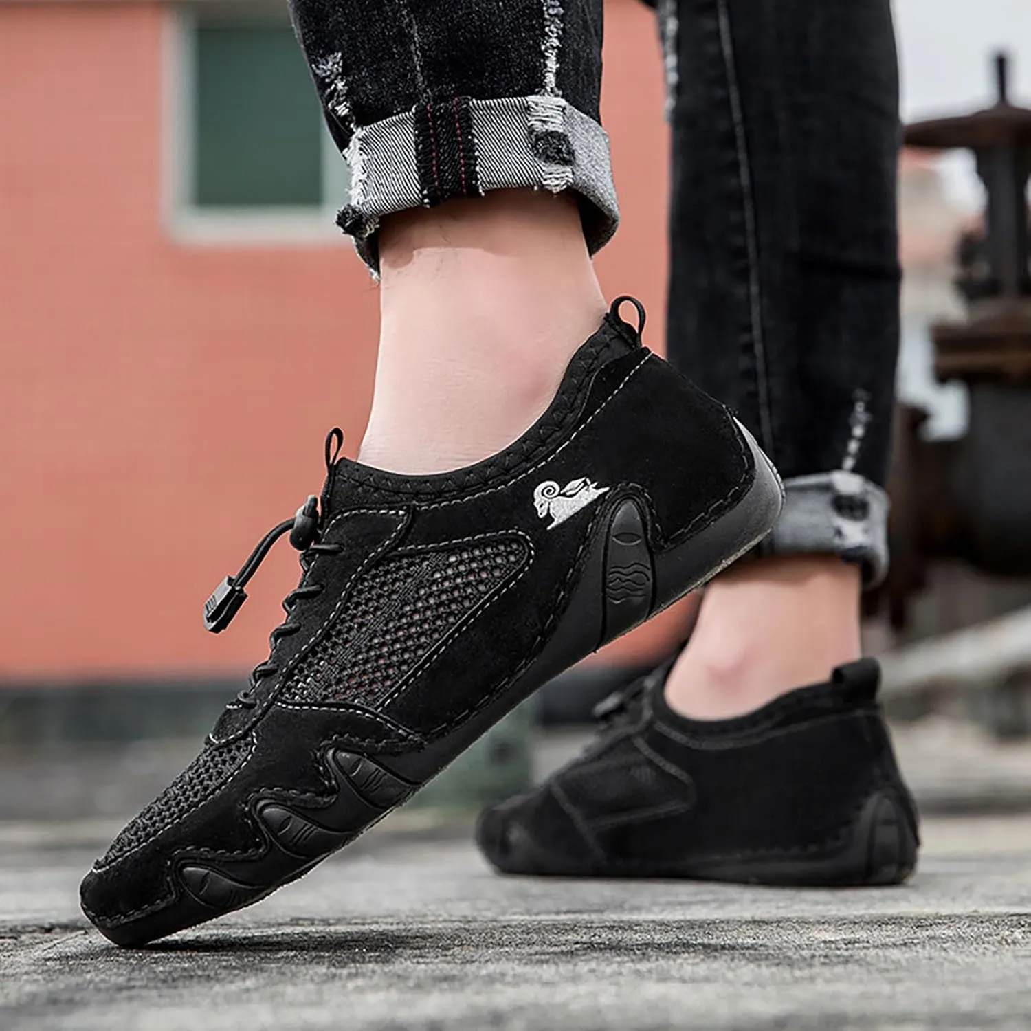 Men's Casual Shoes Breathable Mesh Slip On Comfortable Lightweight Walking Footwear for Daily Wear and Outdoor Activities