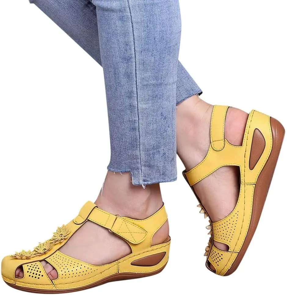Orthopedic Sandals for Women 2025 Heel Support Orthopedic Woman Sandals Summer Sandalia Ortopedica De Mujer Orthopedic Womens Elastic Strap Flat Sandals Casual Summer Orthopedic Womens Toe Sandals