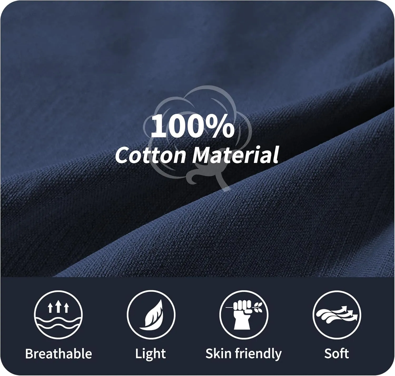 POUDAY Men's Cotton Newsboy Cap Flat Cap Newsboy Hat for Men Cabbie Hat Breathable Soft Summer Hat for Driving Hunting Golf