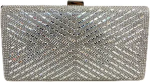 Rhinestone Evening Clutch Purse Sequin Bag,Woman Sparkling Handbag Formal Clutch with Chain for Wedding Party