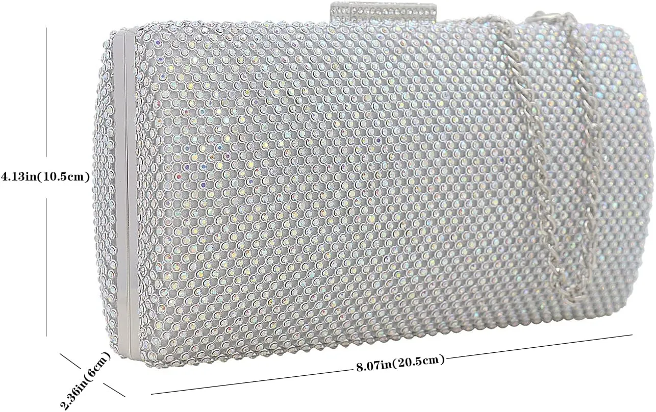 Rhinestone Purse Womens Crystal Evening Handbags Sparkling Clutch Purse for Party Prom Wedding bag