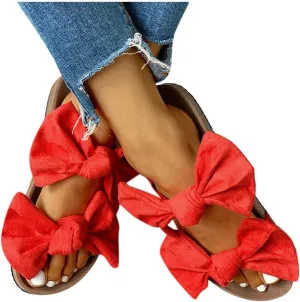 Sandals for Women Flat,Women's 2020 Fashion Bow Comfy Platform Sandal Shoes Summer Beach Travel Fashion Slipper Flip Flops