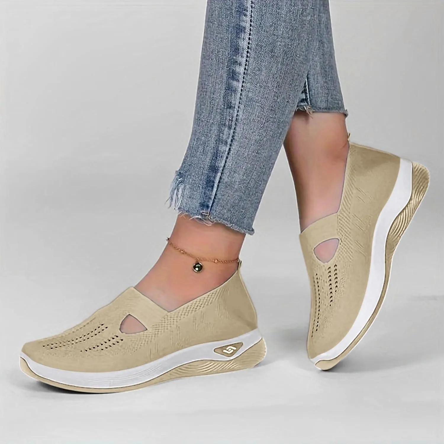 Sandals for Women Orthopedic Lightweight Sandals Wide Width Breathable Walking Sandal Comfortable Slip on Sneakers