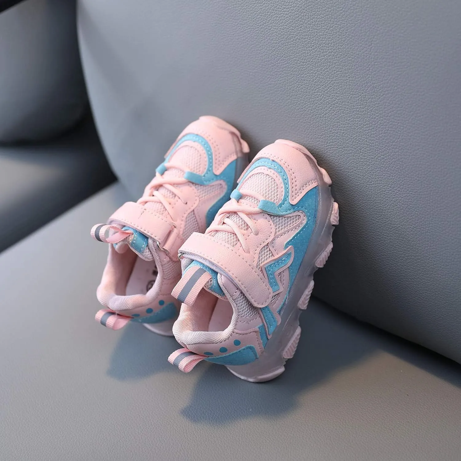 Shoes for Boys Toddler Boys Girls Led Light Sneakers Mesh Breathable Lace Up Sports Shoes 1-6 Years