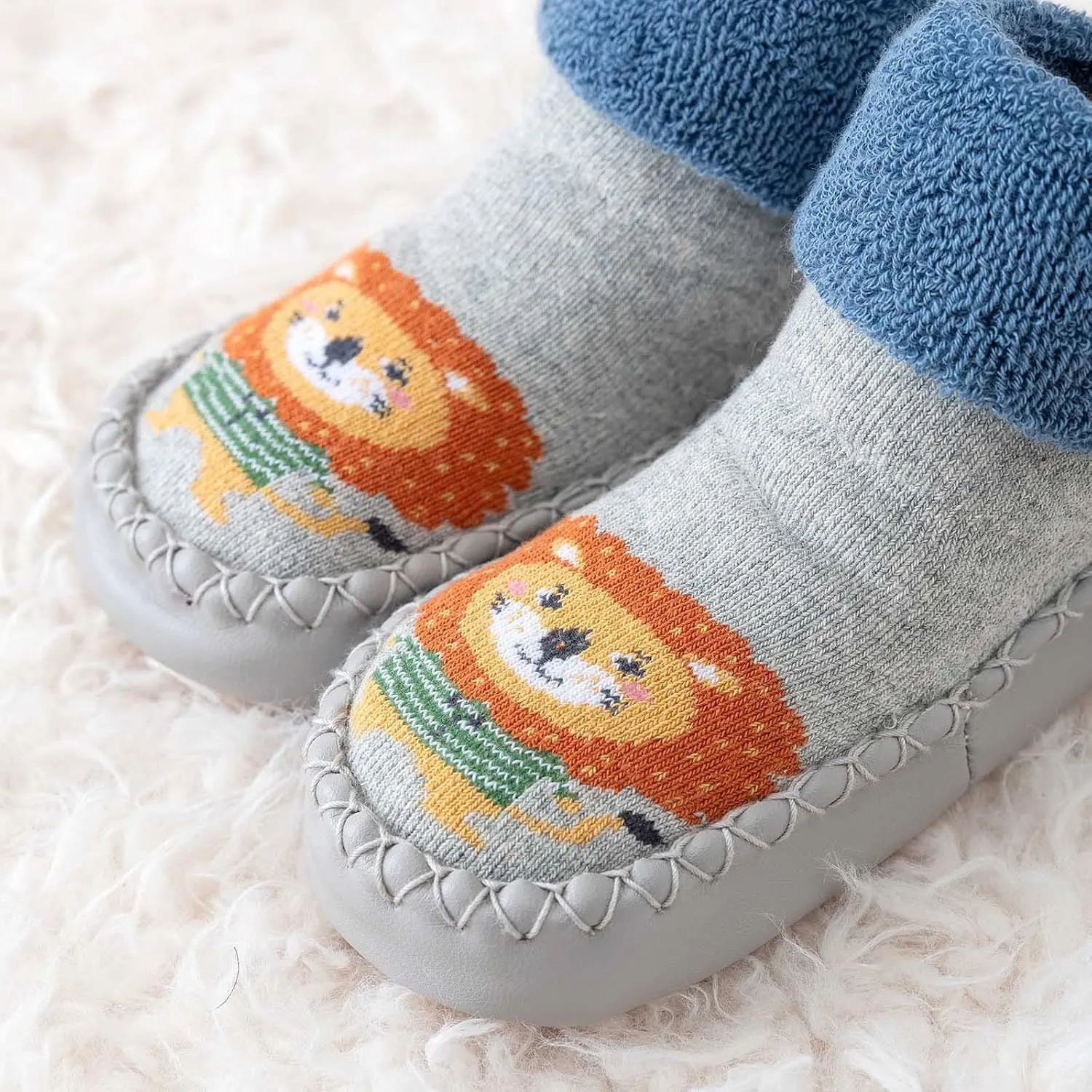Shoes for Kids,Autumn Winter Children Toddler Shoes Flat Bottom Non Slip Socks Shoes Warm Cartoon Pattern Cute Shoes