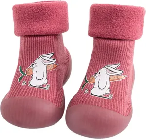 Shoes for Kids,Slipper Knit Solid Shoes Rubber Boys Toddler Warm Stocking Girls Socks Kids Sole Shoes Boys Shoes