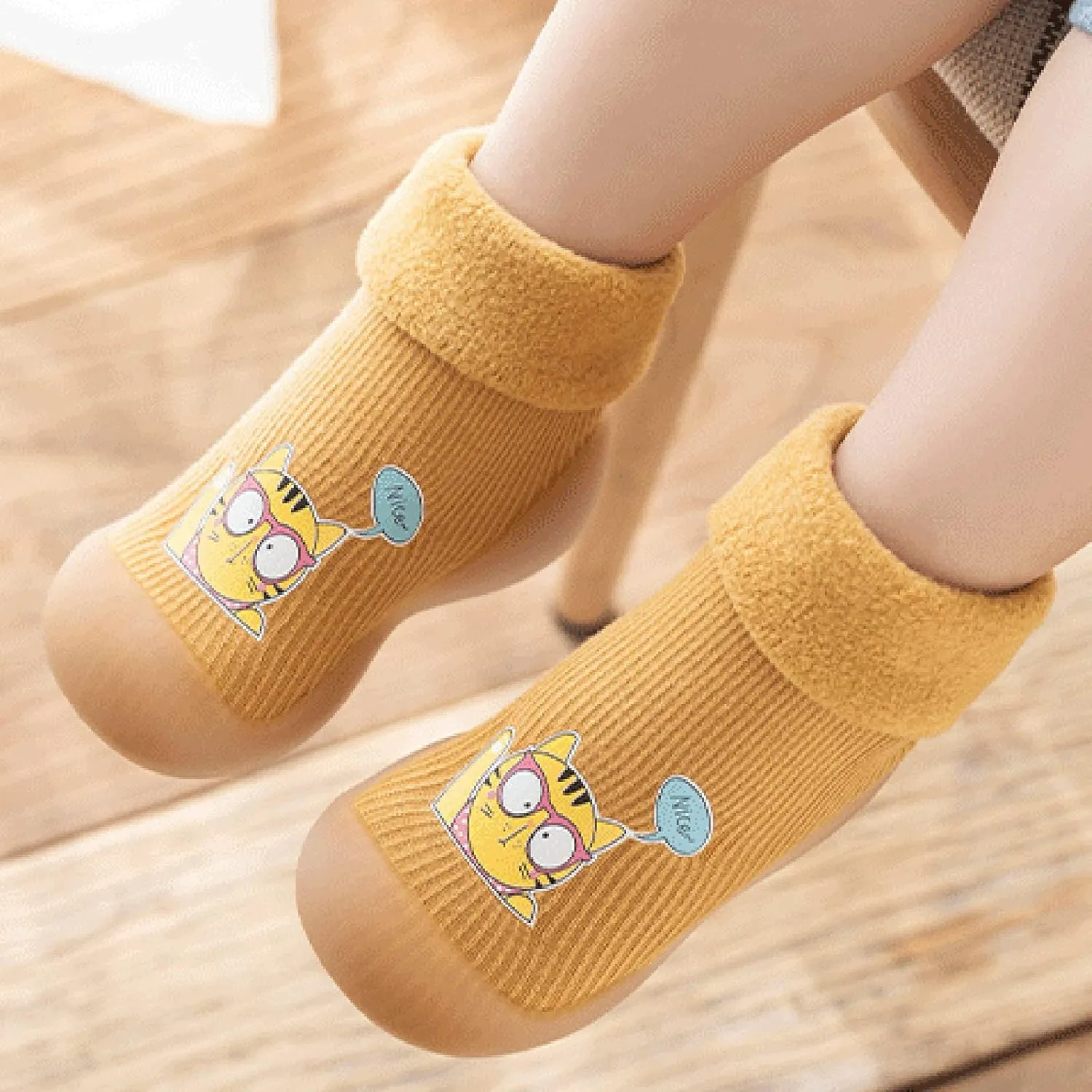 Shoes for Kids,Slipper Knit Solid Shoes Rubber Boys Toddler Warm Stocking Girls Socks Kids Sole Shoes Boys Shoes