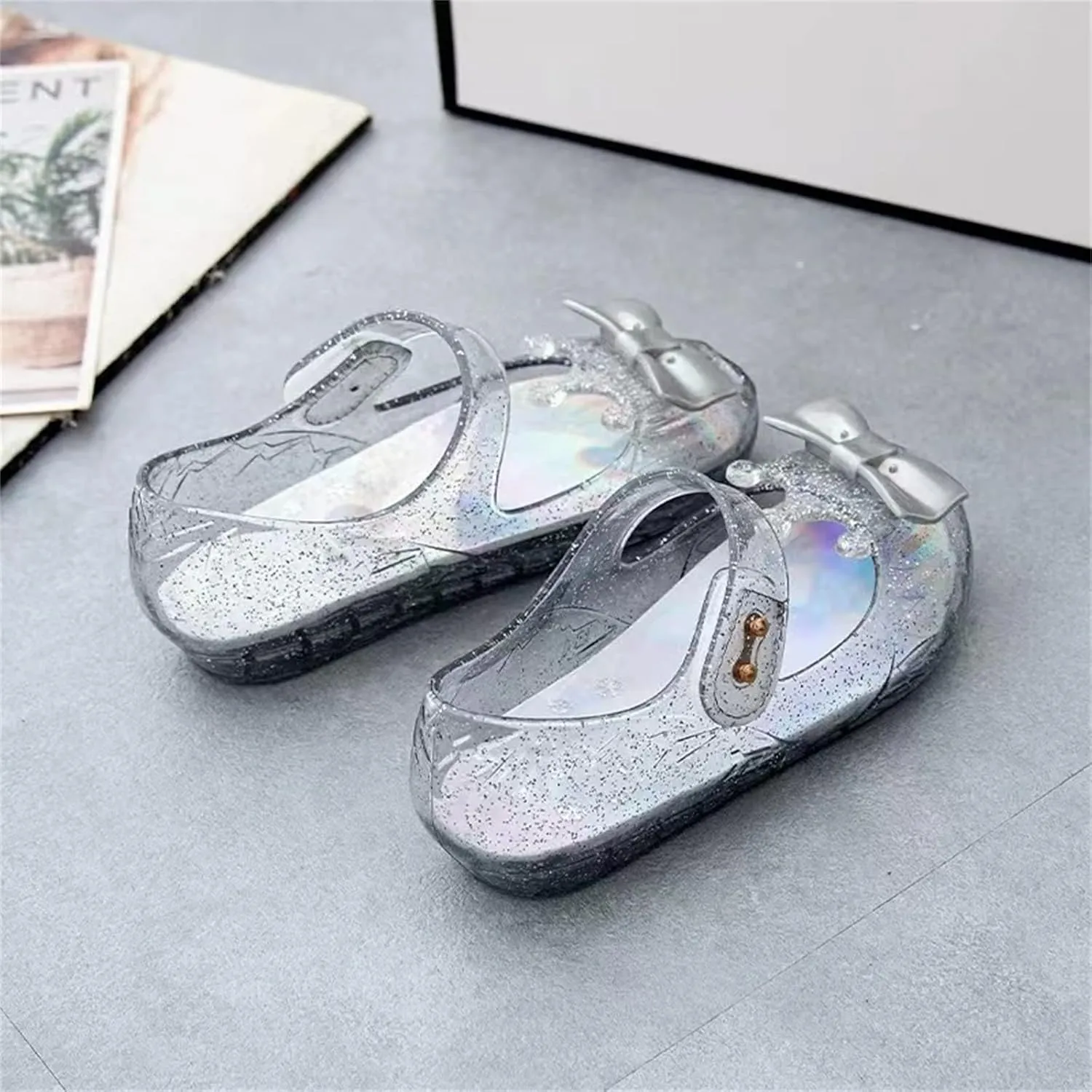 Size 12 Girls Dressing Shoes Girls Shoes Crown Flash Diamond Crystal Soft Sole Non Slip Sandals Jelly Dance Shoes Princess Shoes Toddler Winter Shoes Indoor