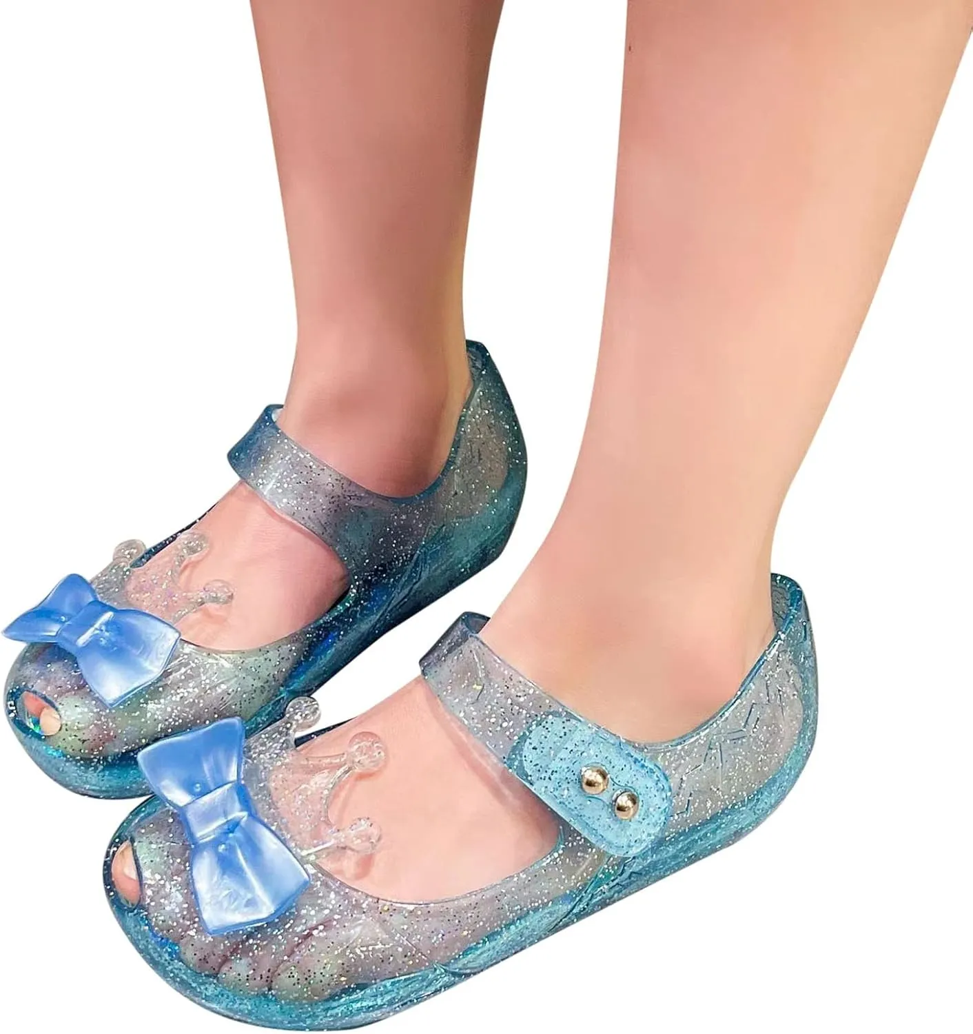 Size 12 Girls Dressing Shoes Girls Shoes Crown Flash Diamond Crystal Soft Sole Non Slip Sandals Jelly Dance Shoes Princess Shoes Toddler Winter Shoes Indoor