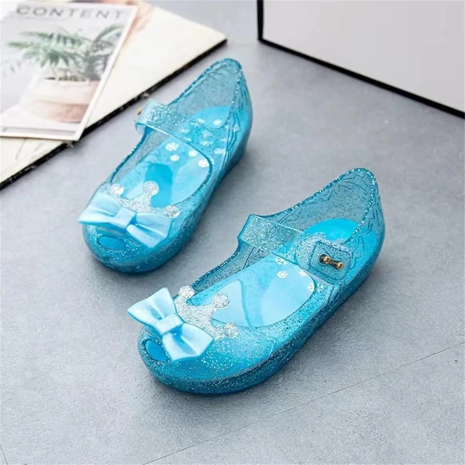 Size 12 Girls Dressing Shoes Girls Shoes Crown Flash Diamond Crystal Soft Sole Non Slip Sandals Jelly Dance Shoes Princess Shoes Toddler Winter Shoes Indoor