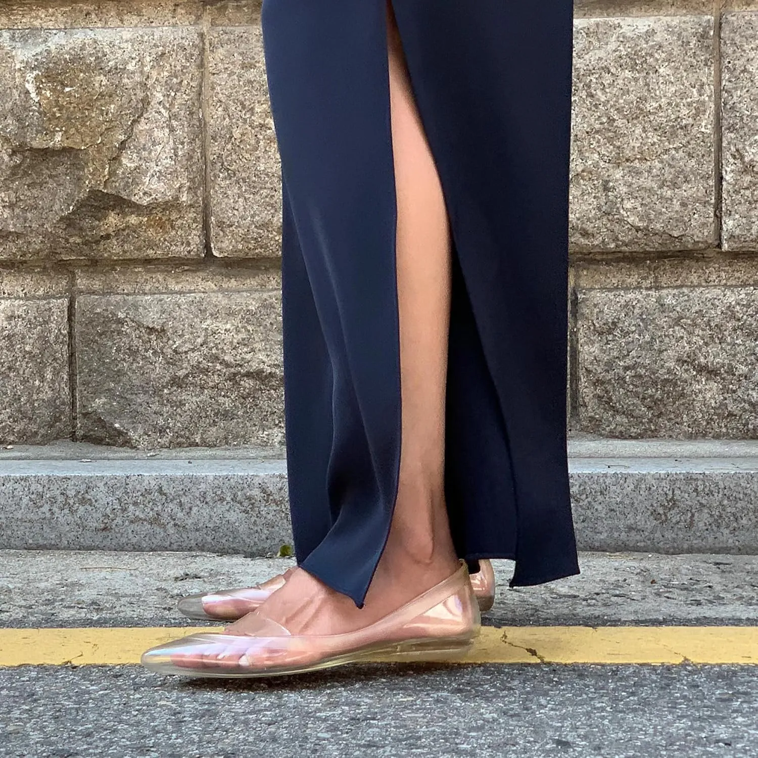 Sleek/Pointed Toe Dress Slip on Jellies, Ballet flats/Jelly Sandal Shoes for Women
