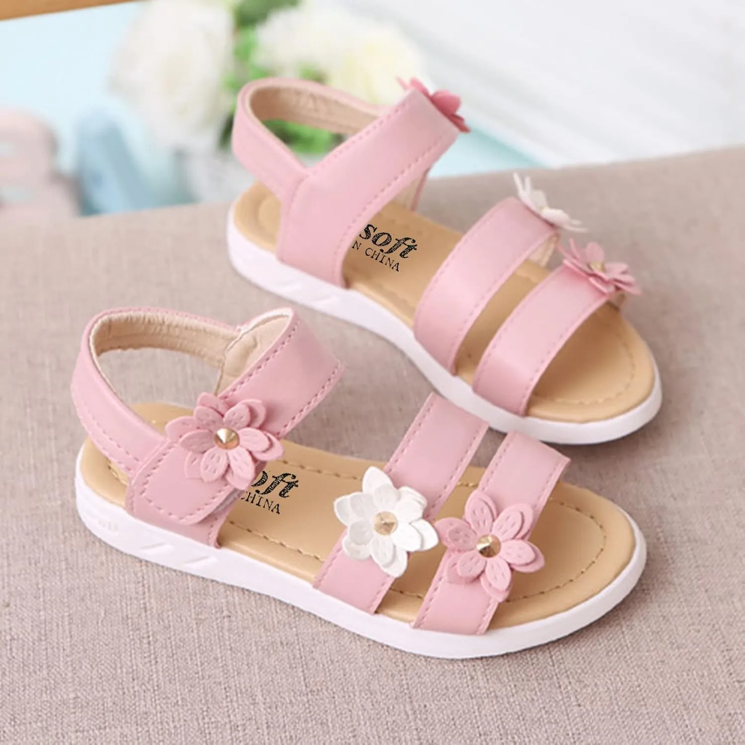 Sliders for Girls Toddler Cross Girls Shoes Non-Slip Sandals Kids Rubber Baby Toddler Jelly Sandals Size 5