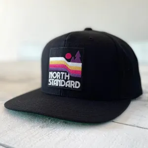 Snapback (Black with Waves)